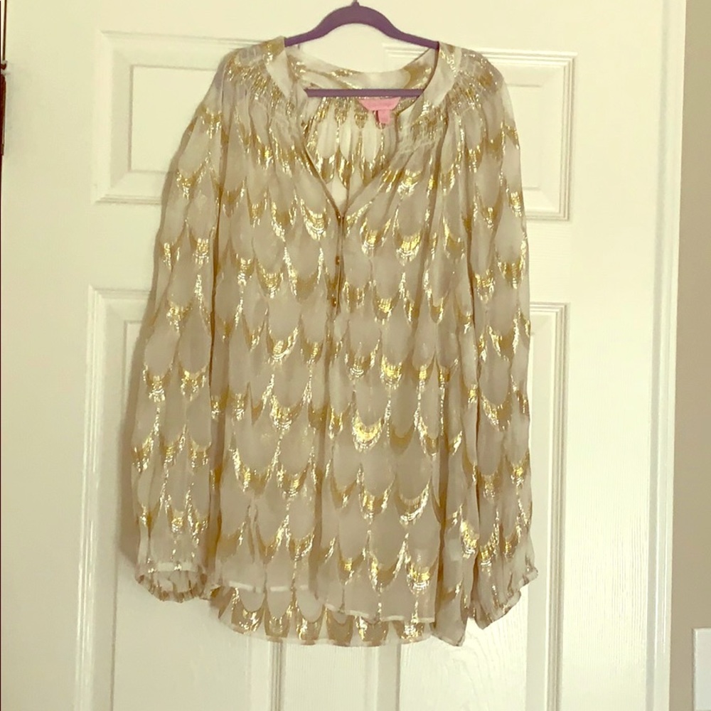 Gold sparkle Lilly Elsa size Large